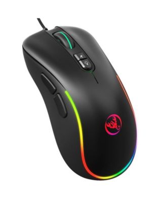 Wired Gaming Mouse, RGB Backlit Mouse with 8000 DPI Adjustable, Ergonomic Comfort Grip for PC Gamers, Office & Home Use