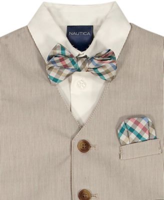 Baby Boys' Mini Stripe Vest, Shirt and Shorts, 3-Piece Set