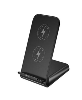 15W Fast Charging Wireless Charger with Charging Port - Horizontal and Vertical Dual-Use Desk Phone Stand for Phone