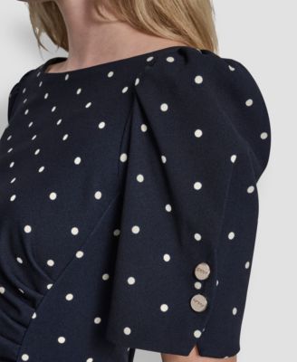 Women's Short-Sleeve Jewel Neck Dress