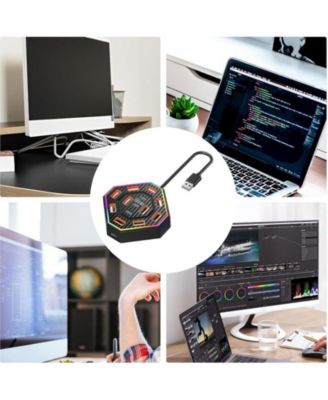 13-Port USB Hub with RGB Lighting, 47.2 inch Extended Cable, Multiport Docking Station for Laptop/Desktop