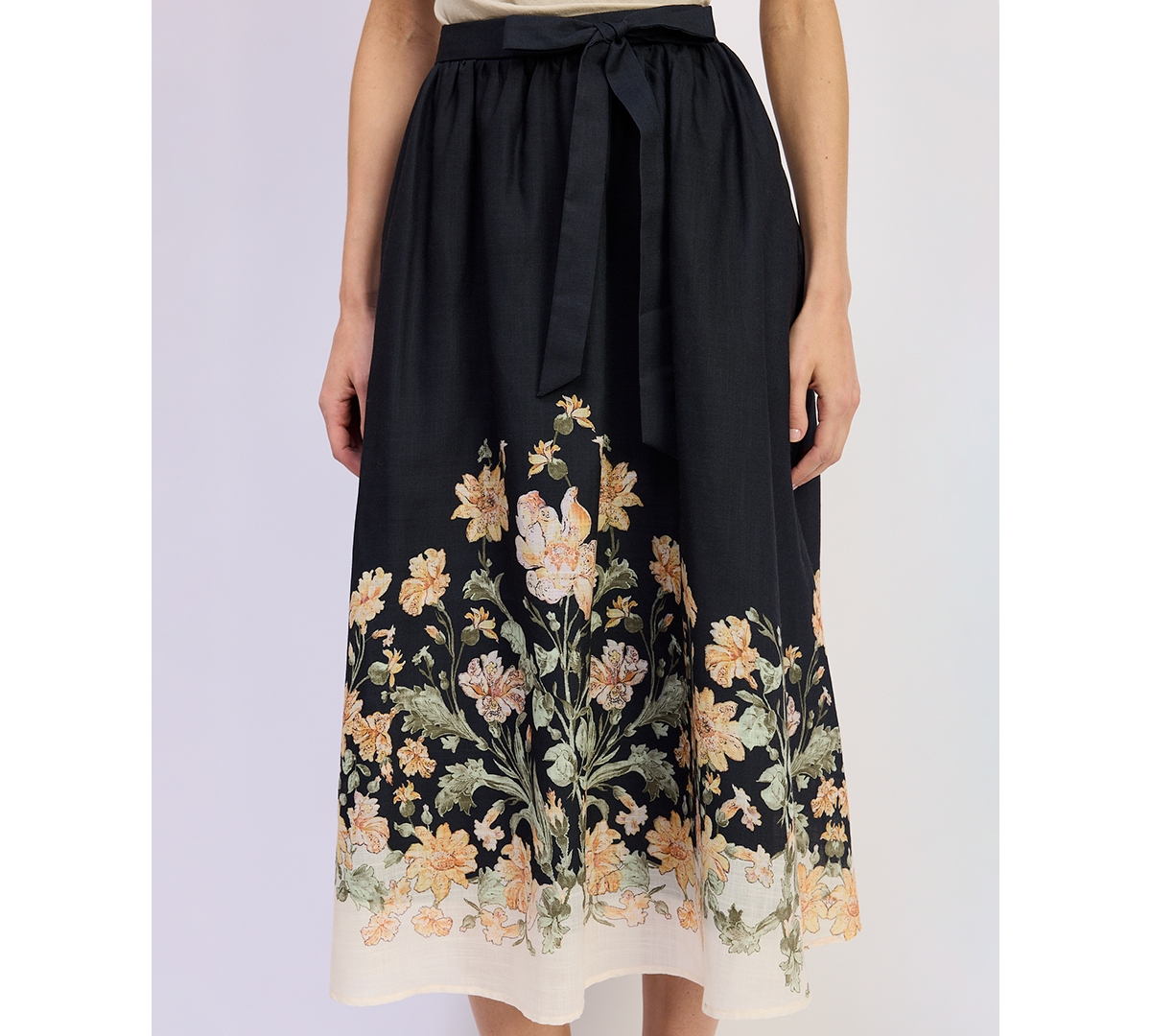 En Saison Women's Iris Pull-On Midi Skirt