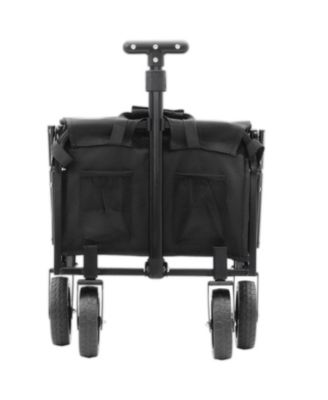 Expandable Dual-Layer Storage Wagon Utility Carts w/ 225LBS Capacity, 360° All-Terrain Wheels