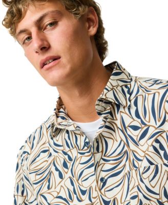 Men's Regular Fit Palm Brook Short Sleeve Cotton Shirt