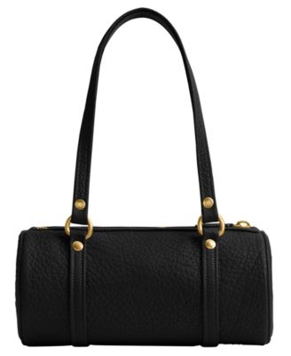 The Originals Small Pebble Leather Kisslock Barrel Shoulder Bag