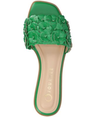 Women's Azalea Floral Slide Flat Sandals