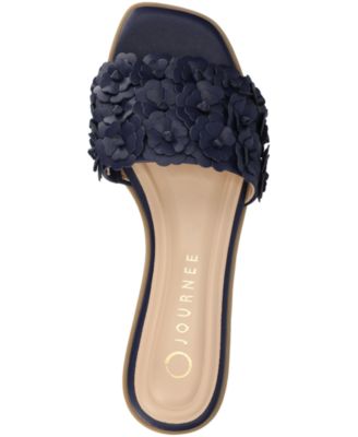 Women's Azalea Floral Slide Flat Sandals