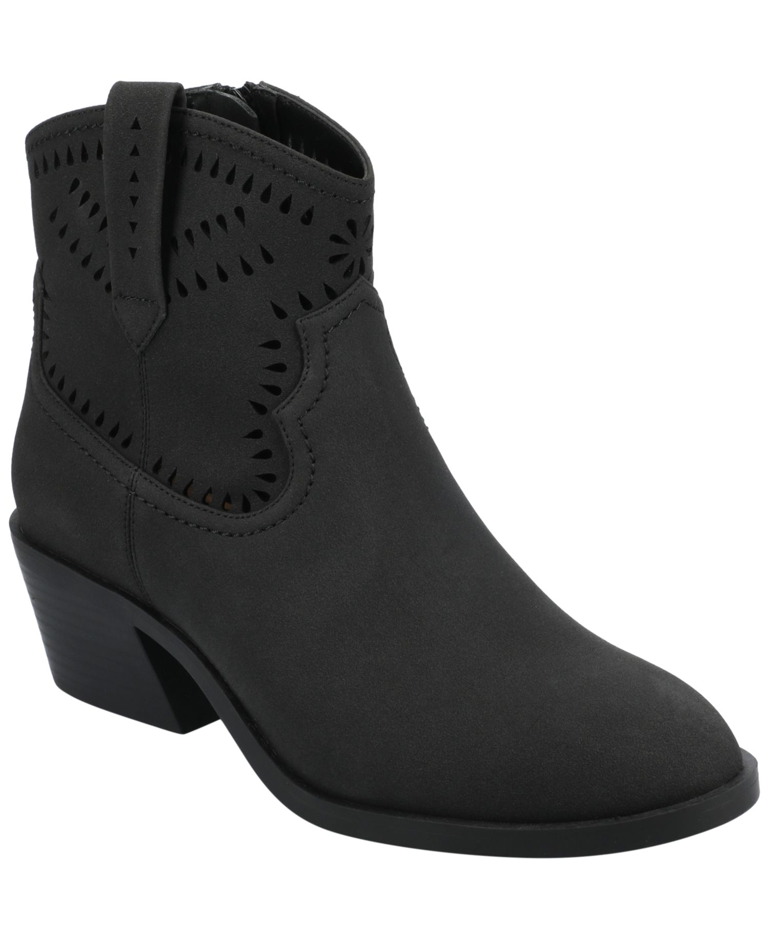 Journee Women's Cheyenne Stacked Heel Western Booties