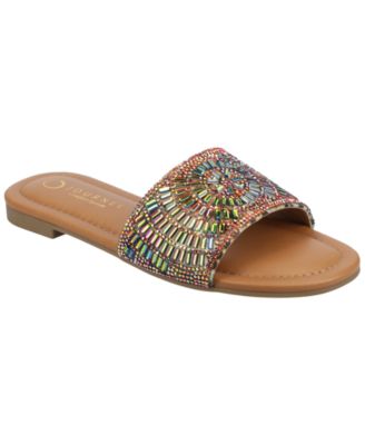 Women's Maria Slip-On Metallic Beaded Slide Sandals