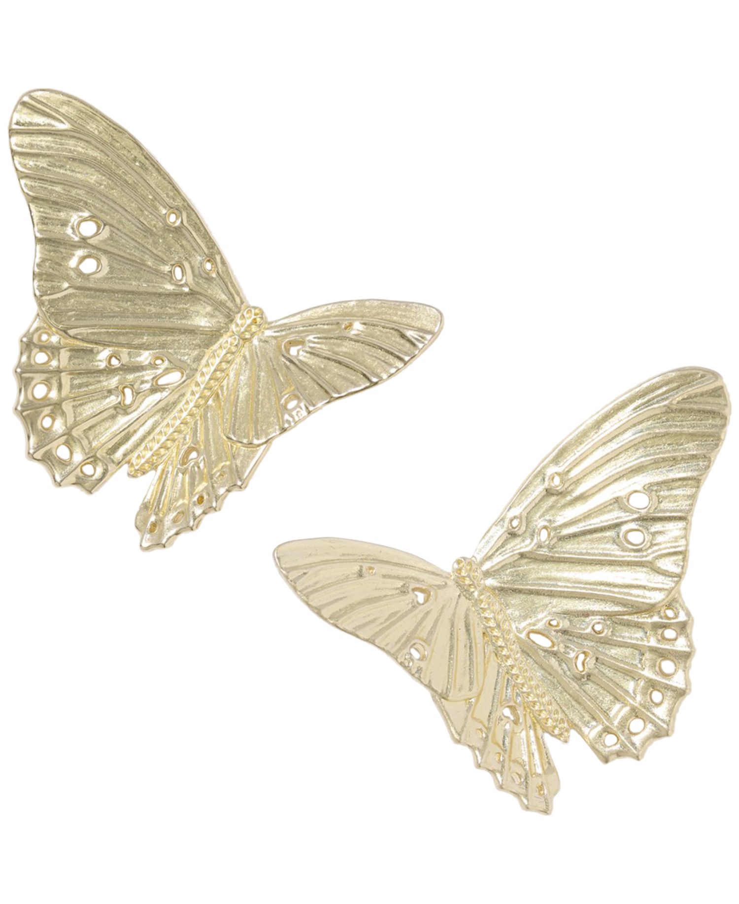 Cailey 14k Gold Over Brass Butterfly Statement Stud Earrings