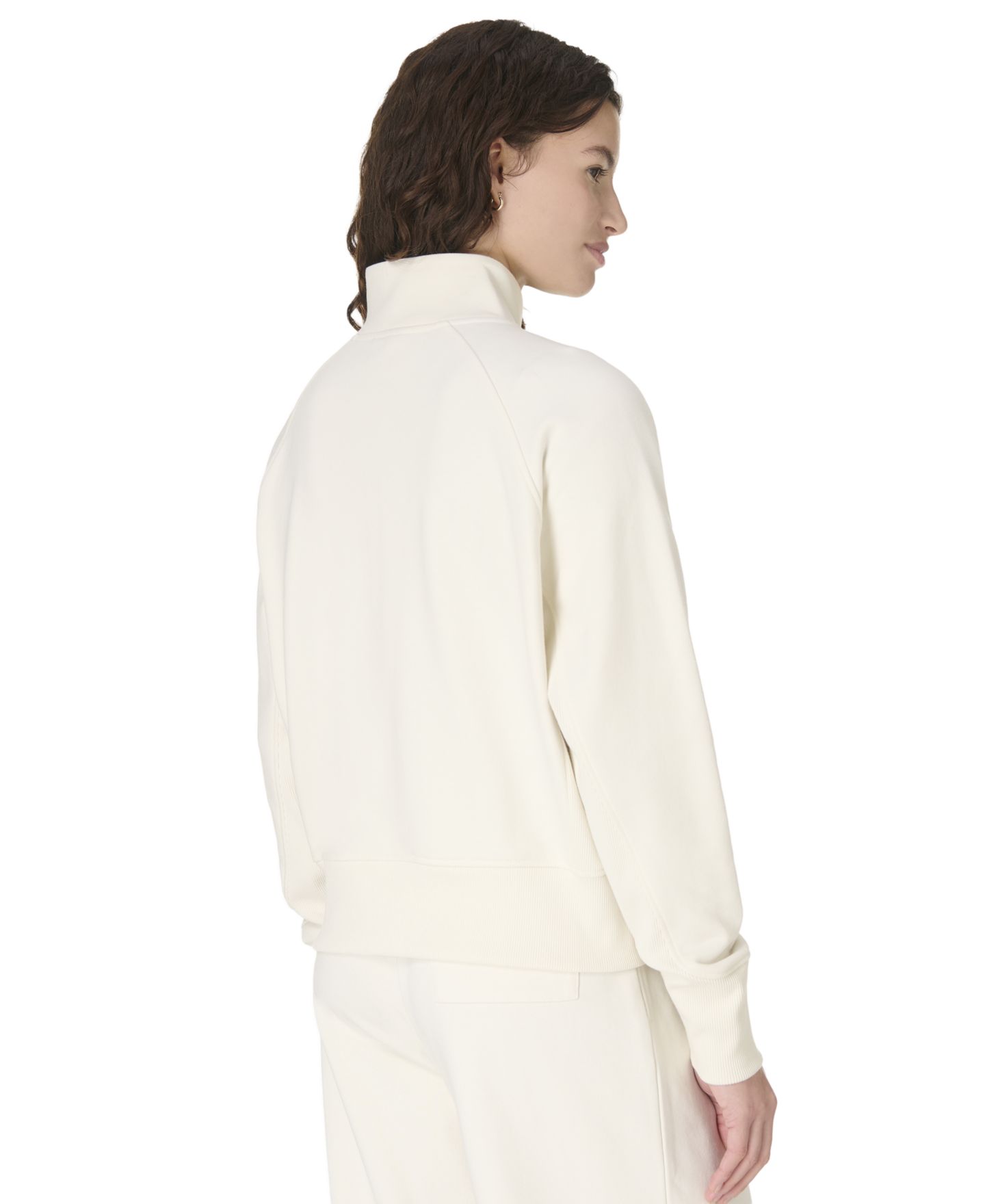 Женское худи Sweaty Betty Revive Rib-Mix Funnel Neck, цвет: Белый — фото 4