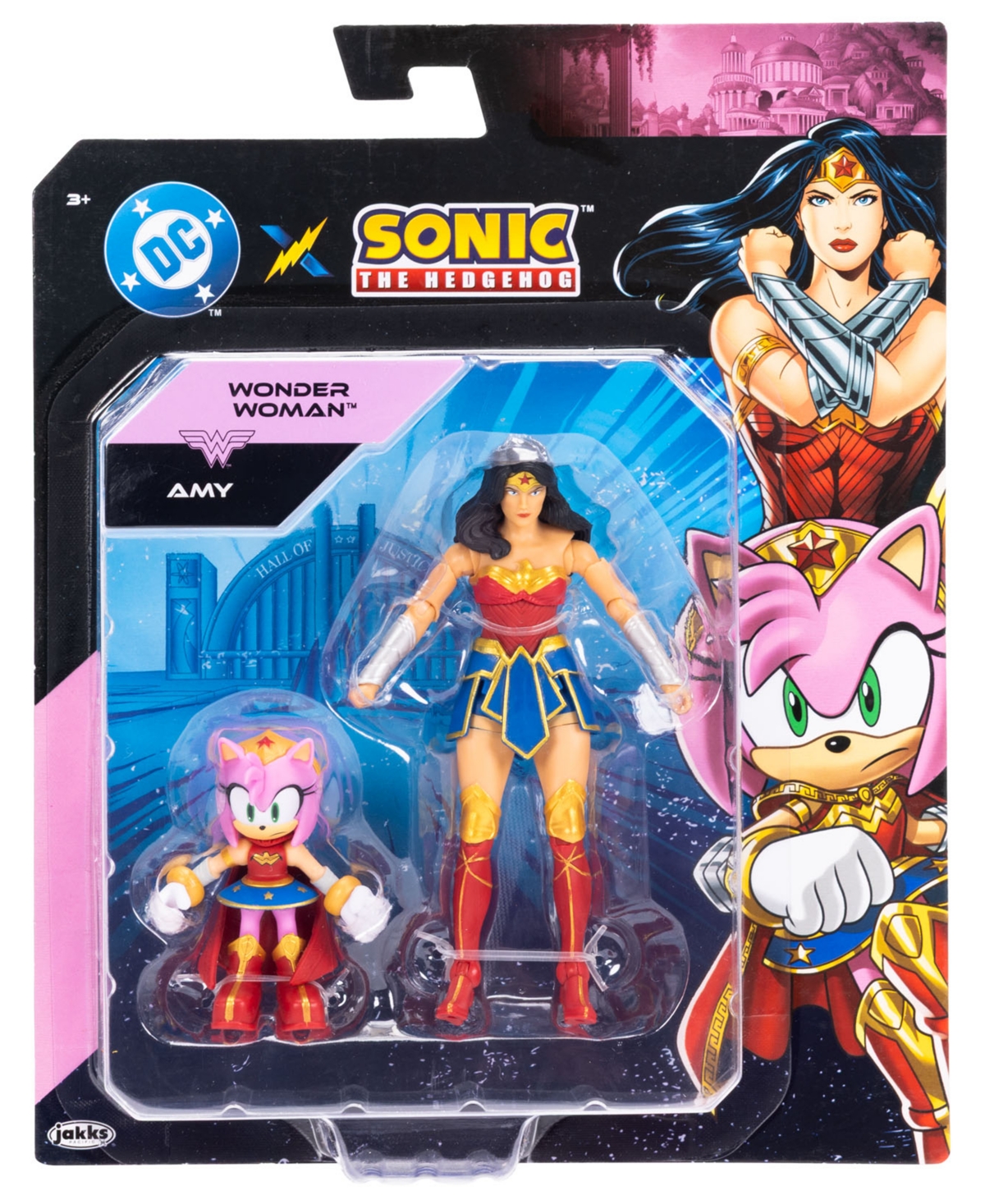 Sonic The Hedgehog Amy and Wonder Woman Action Figures