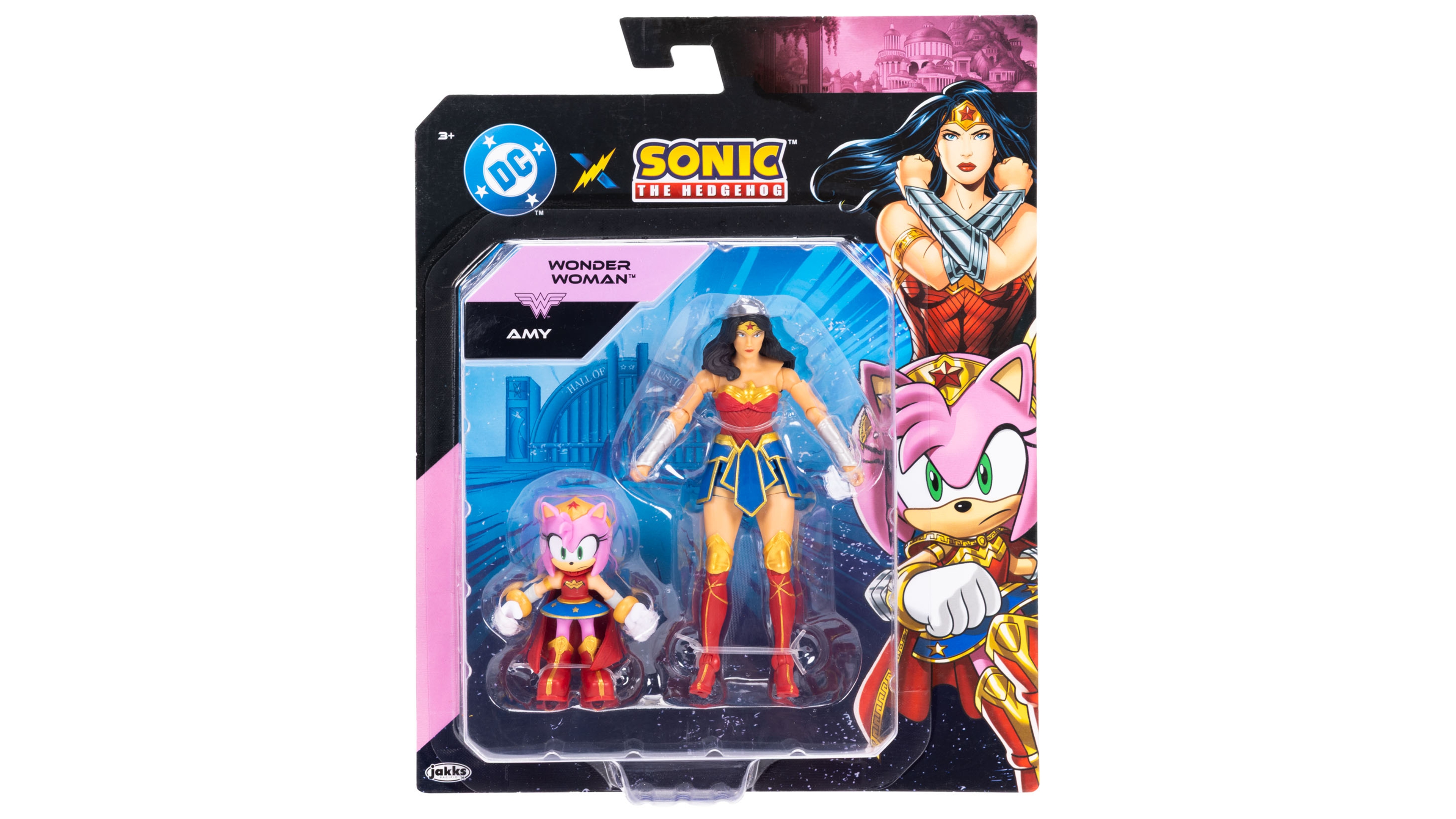 Sonic The Hedgehog Amy and Wonder Woman Action Figures