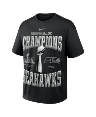 Men's Black Seattle Seahawks Super Bowl LX Champions Locker Room Trophy Collection T-Shirt