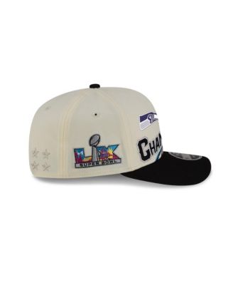 Men's Cream/Black Seattle Seahawks Super Bowl LX Champions Locker Room 9SEVENTY Adjustable Hat