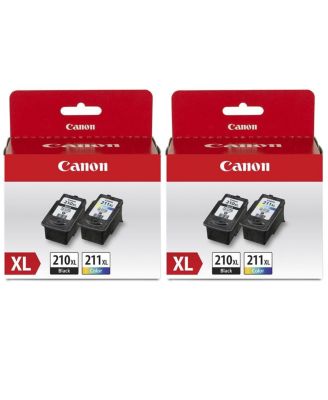PG-210/CL-211 XL Black & Color Ink Cartridge Value Pack for Select PIXMA iP, MP, MX Series Printers, 2-Pack