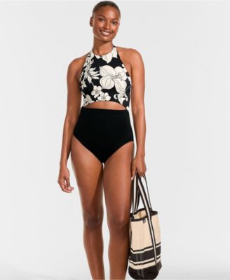 Women's Long Torso Tugless Halter Monokini High Leg One Piece Swimsuit