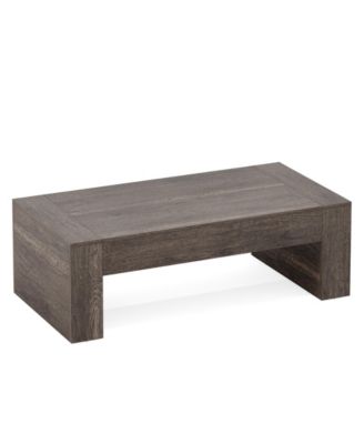 51-Inch Rectangular Coffee Table for Living Room, Farmhouse Accent Center Cocktail Tea Table with Sturdy Base, Vintage Tea Furniture