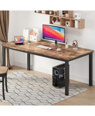 Kitchen Dining Table 6-Person Industrial Kitchen Table for Dining Room, Home Office, Living Room