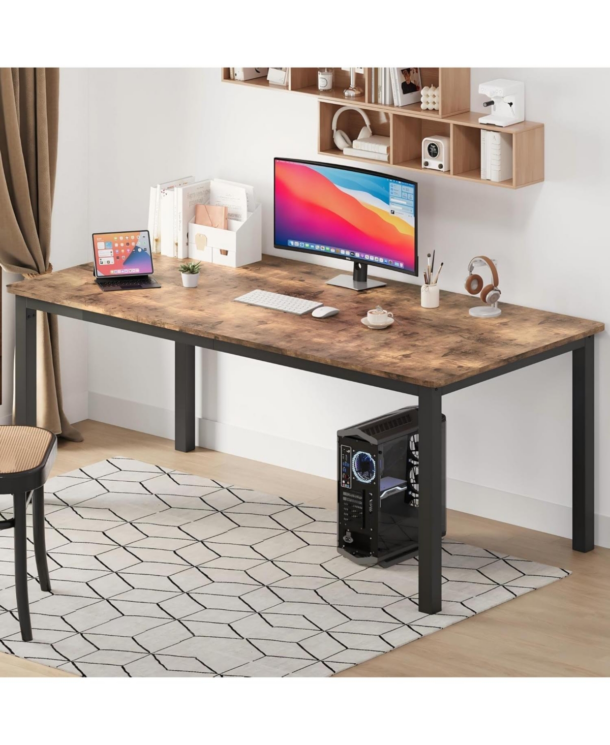 Gaomon Kitchen Dining Table 6-Person Industrial Kitchen Table for Dining Room, Home Office, Living Room