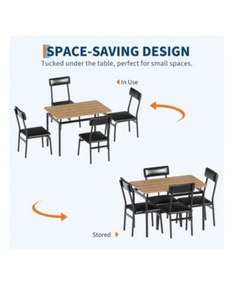 Kitchen Table 5 Piece Dining Table Set For 4 Kitchen Table And Chairs Set for Dining Room, Home Office, Living Room