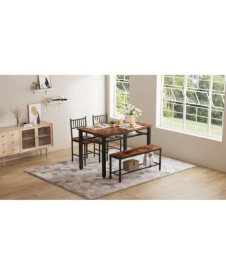 Kitchen Table Farmhouse Kitchen Table Chairs Set for 4  Modern Dining Table