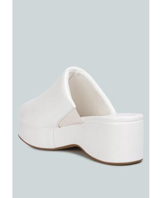 Womens Olori Solid Platform Slip On Mules