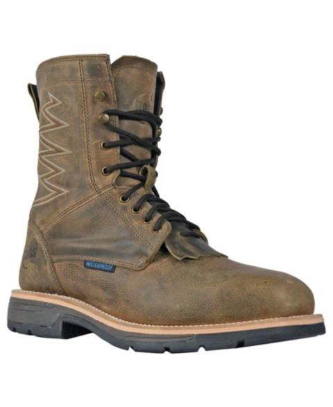 Мужские ботинки Hoss Boot Company HOSS Brisbee Lacer 8 Inch Distressed Lace Up Kiltie Composite Toe Work Boot, цвет: Коричневый