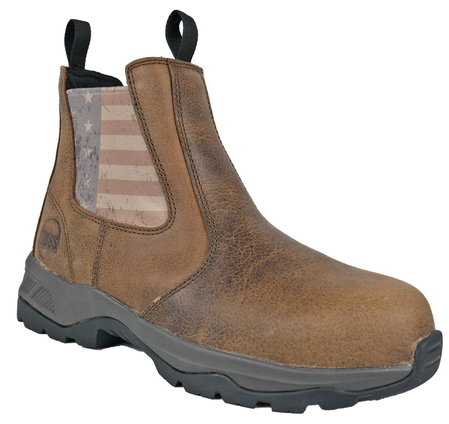 Мужские ботинки Hoss Boot Company Old Glory Distressed Composite Toe Work Boot, цвет: Коричневый — фото 1