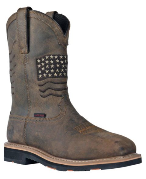 Мужские ботинки Hoss Boot Company Rushmore Soft Toe Puncture Resistant Work Boot, цвет: Коричневый