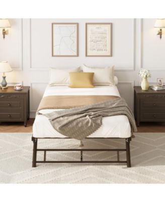 Stand Up Trundle Day Bed, Pop Up Trundle, Twin Trundle Bed Frame Only, Metal Slats Support with Lockable Casters,