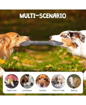 Multi-Functional Sheep Dog Toy with Squeaker & Crinkle, Plush Chew Toy for Puppy Teething