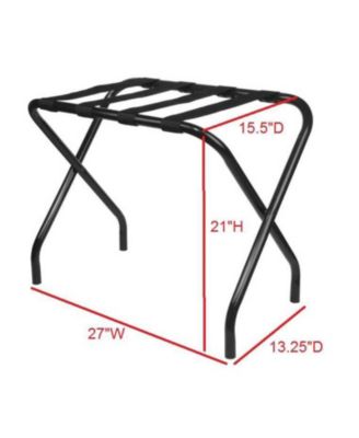 Folding Luggage Rack with Nylon Straps