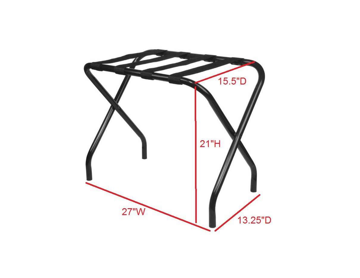 Kings Brand Furniture Folding Luggage Rack with Nylon Straps