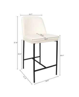 Loft Faux Leather Upholstered Counter Stools, Set of 2