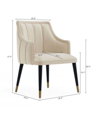 Eda 37.4" Wood Upholstered Dining Armchair