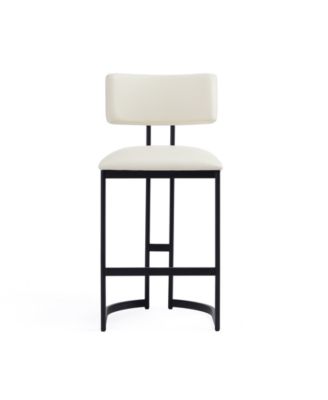Juno 38.2" Faux Leather Upholstered Counter Stool