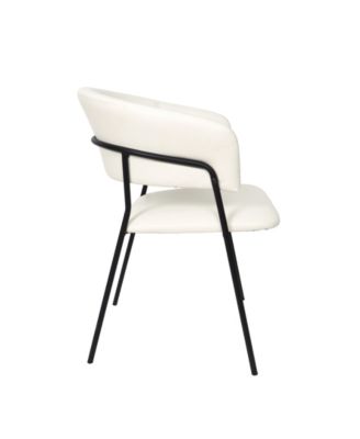 Slate Faux Leather Upholstered Dining Armchair, Set of 2