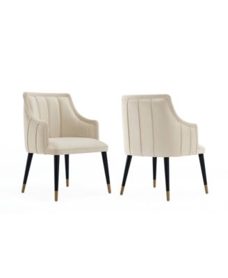 Eda 37.4" Wood Upholstered Dining Armchair