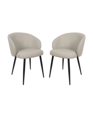 Looma Faux Leather Upholstered Dining Side Chairs, Set of 2