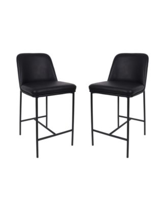 Loft Faux Leather Upholstered Counter Stools, Set of 2