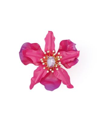 Faux Stone Hothouse Bloom Orchid Cocktail Ring