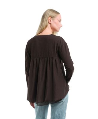 Women's Button Front Mixed Cardigan