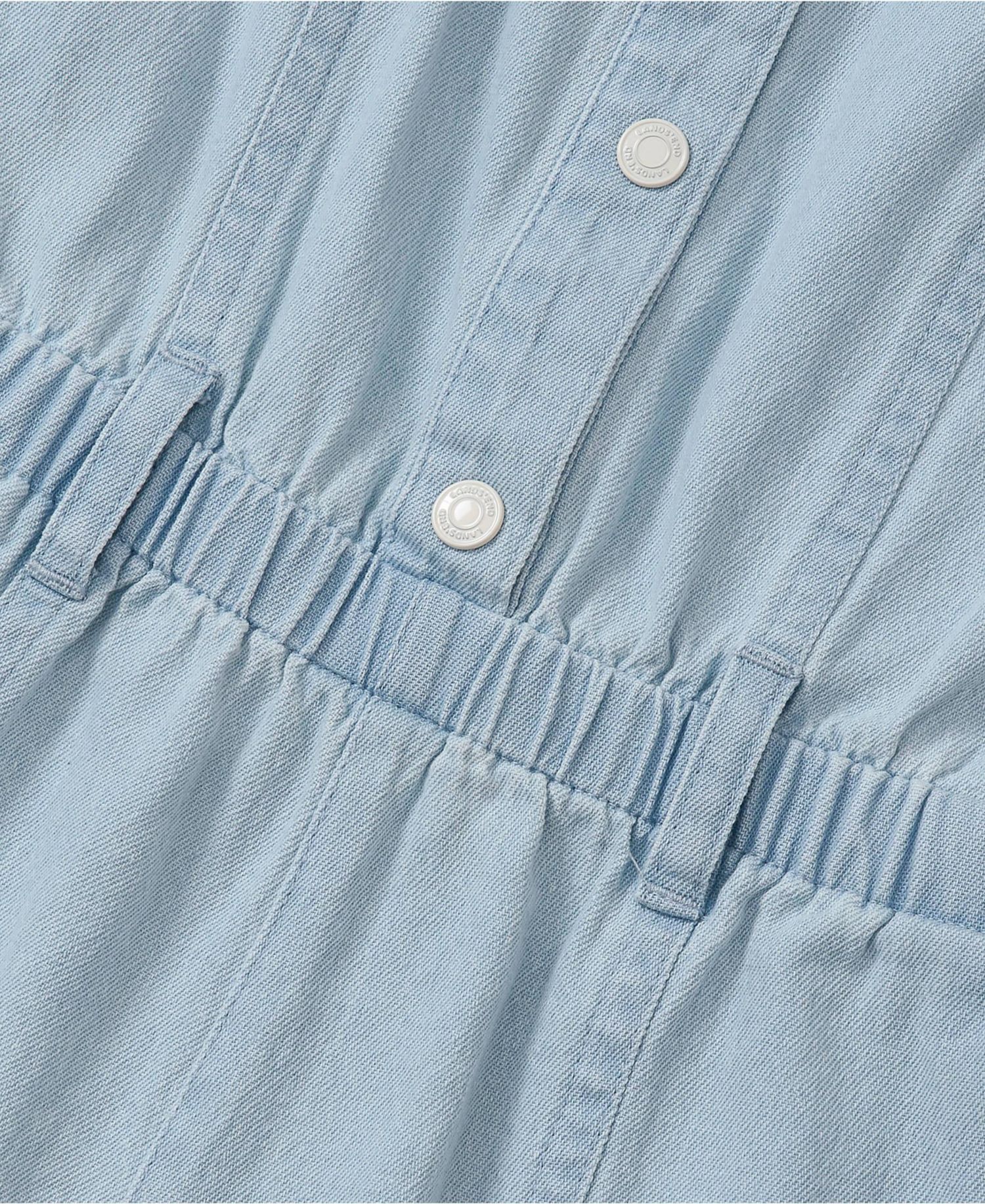 Girls Lightweight Denim Romper Dress