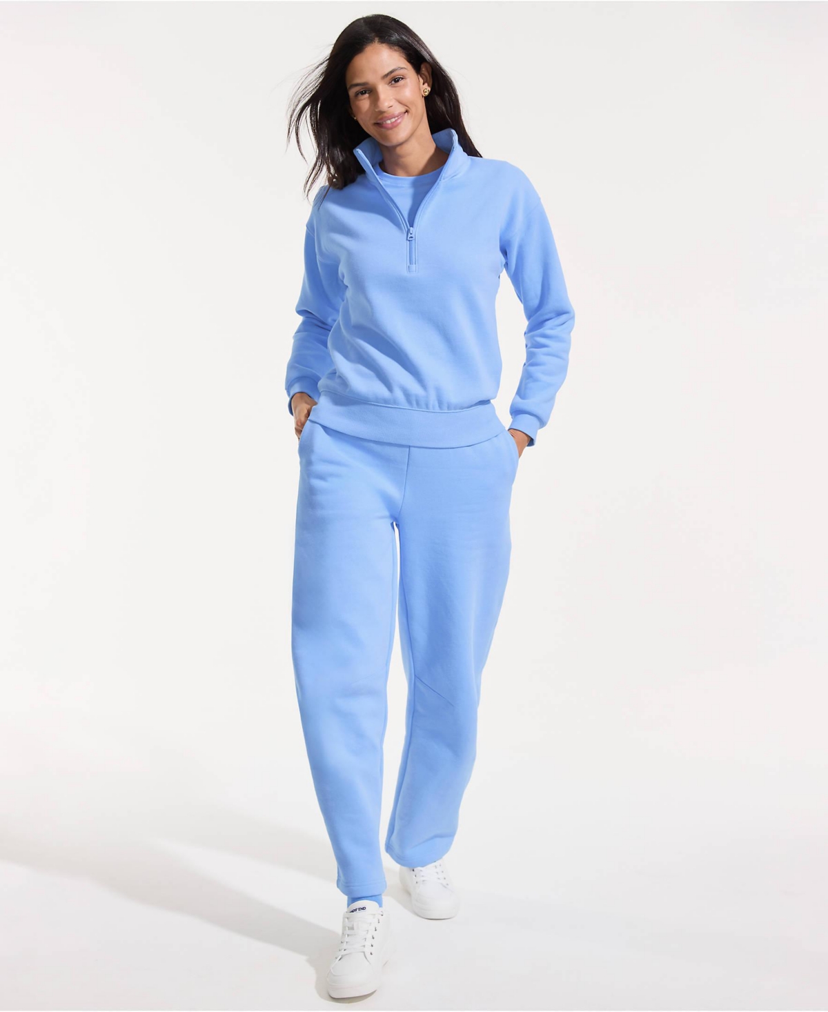 Lands' End Women's Serious Sweats High Rise Barrel Pants