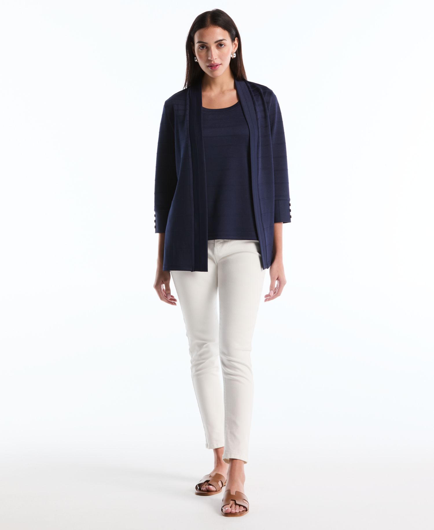 Petite Ottoman Knit Cardigan Sweater