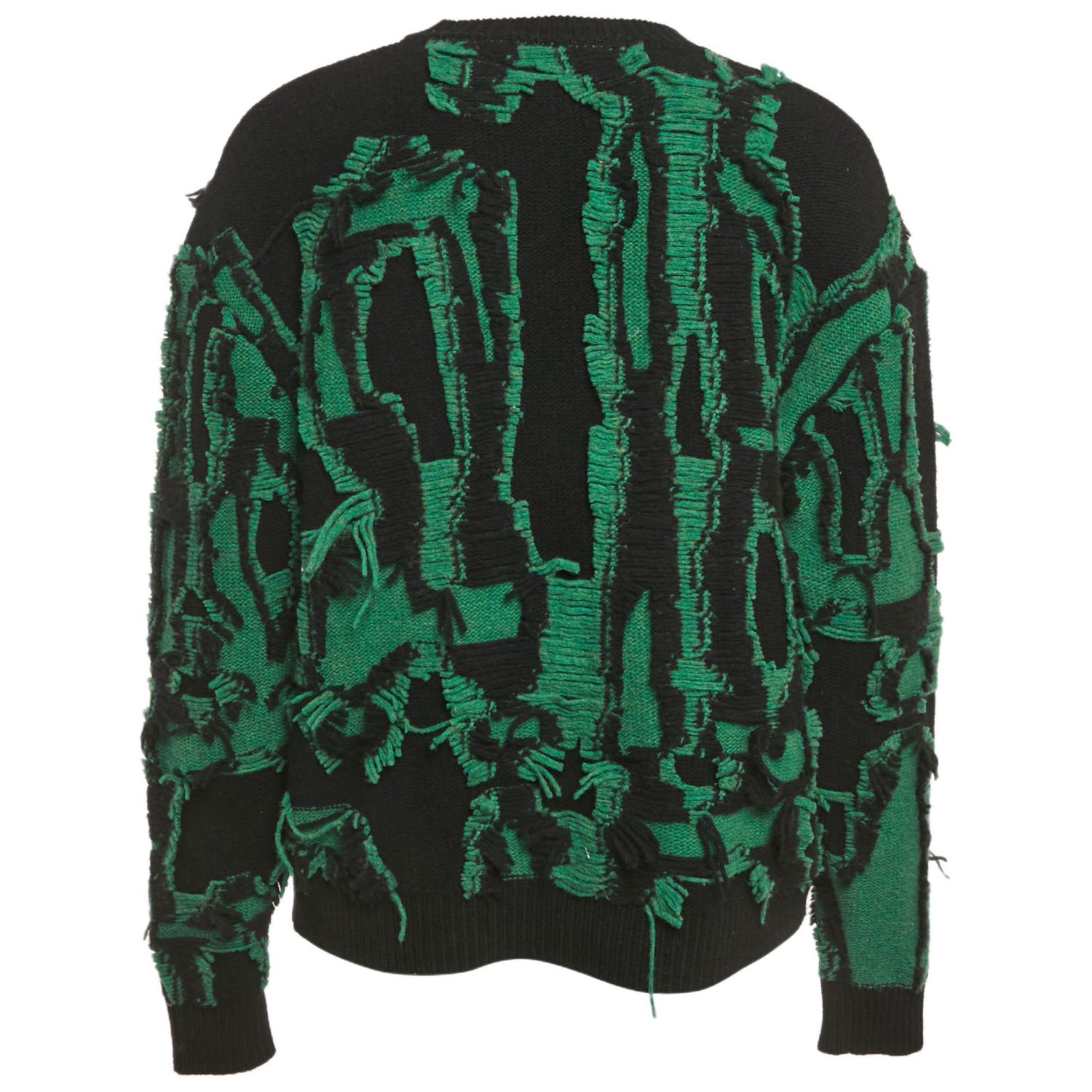Women's Frayed Knit Crewneck Sweater
