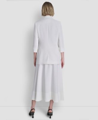 Women's Textured Notch Collar Open-Front Jacket