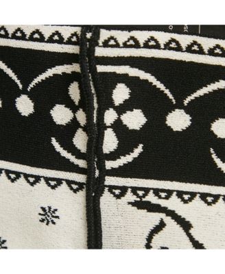 Women's Floral Embossed Knit Crop Top