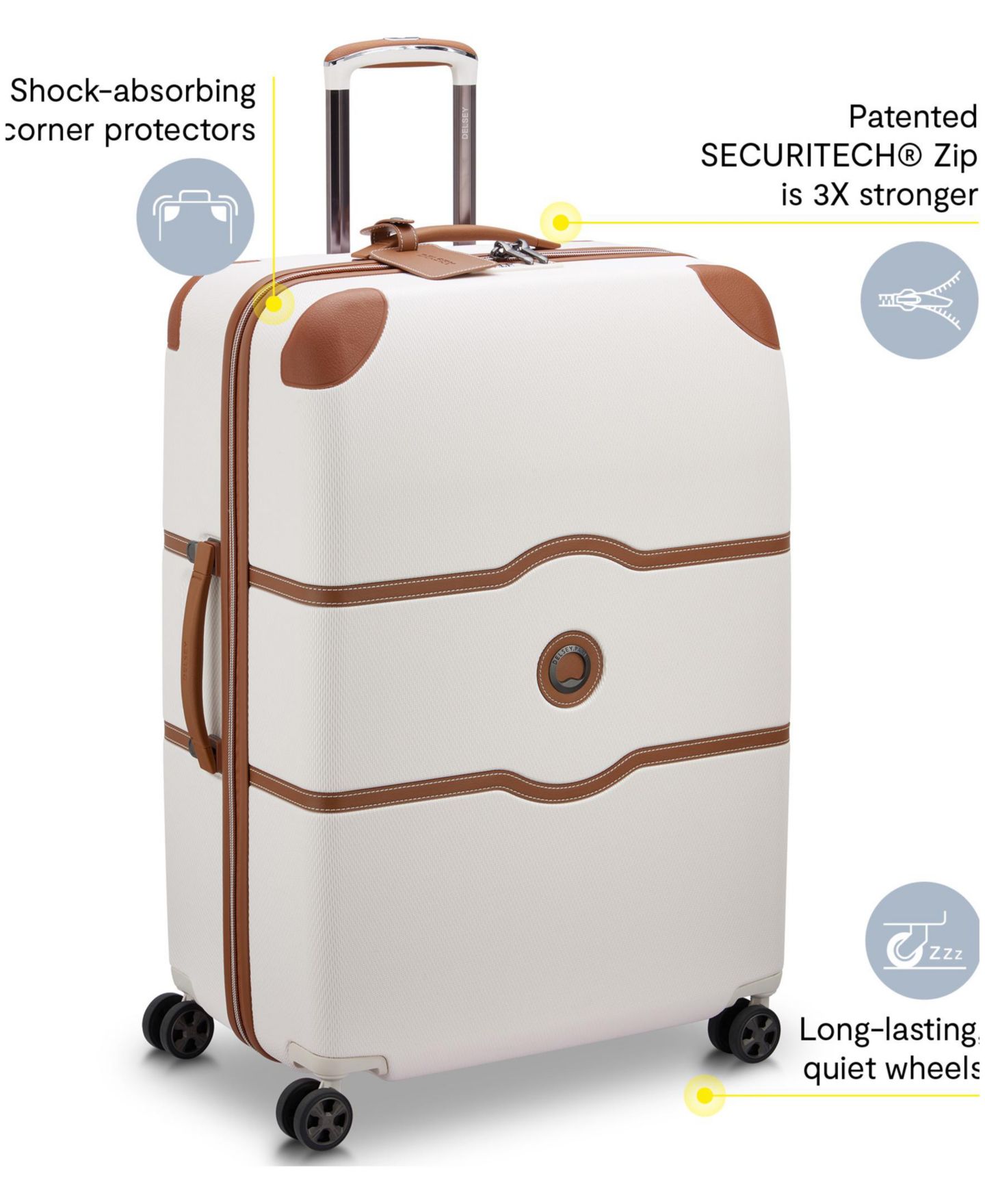 Чемодан Delsey Paris Delsey Chatelet Air 2.0 Extra Large Check-in Spinner, цвет: Ангора — фото 2